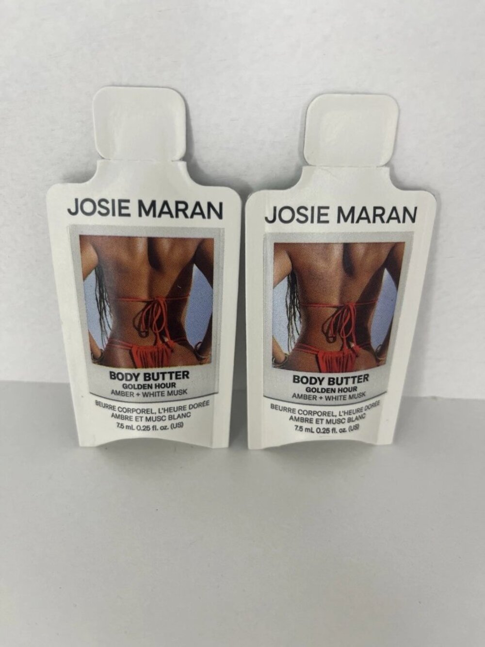 2 x Josie Maran Body Butter Golden Hour .25 oz each samples
